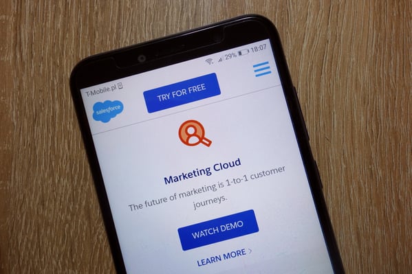 Salesforce interface showing why features matter when deciding how to choose a marketing automation platform.