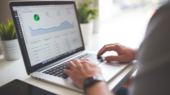 Digital marketer creating a pay-per-click (PPC) campaign