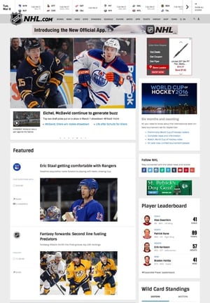 nhl home page