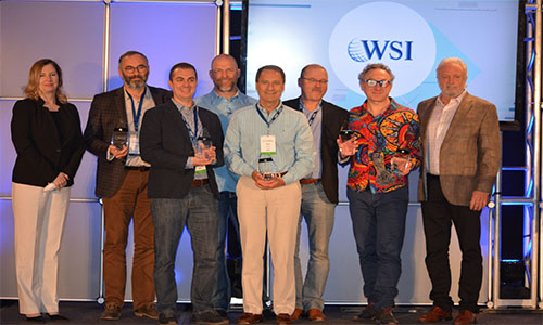 In the picture from left to right: Valerie Brown-Dufour, Ivan Travais, Marco Marmo, Eric Cook, Neil Lappe, Jukka Jumisko, Gilles Dandel, Mark Dobson