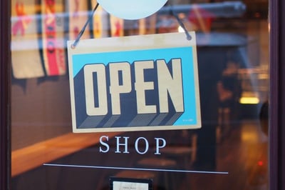 Storefront with Open Sign