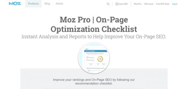 Moz On-Page Grader Tool Screenshot