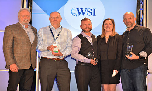 In the picture from left to right: Mark Dobson (Co-Founder of WSI), Cormac Farrelly (Q2 2017), Ryan Kelly (Q3 2017), Valerie Brown-Dufour (President, WSI), Eric Cook (Q1 2017)