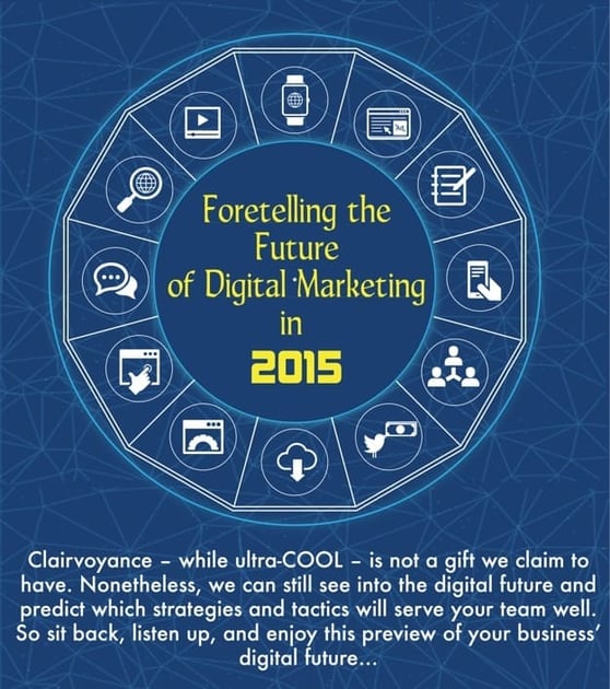 Screenshot of Foretelling the Future of Digital Marketing infographic.