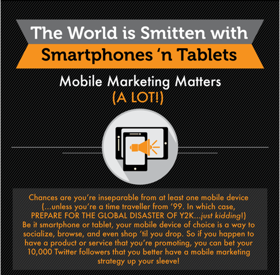Screenshot of The World is Smitten with Smartphones and Tablets infographic.