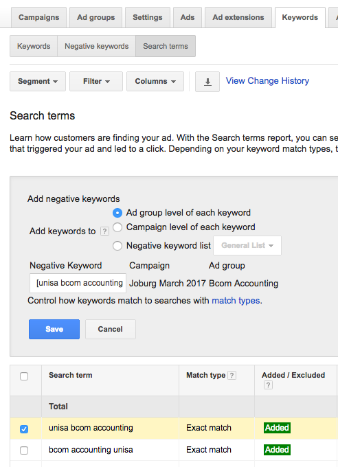 Screenshot of a Google MCC dashboard.
