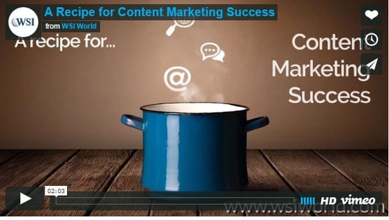 Screenshot of Recipe for Content Marketing Success video.