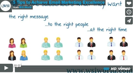 Screenshot of 5 Tips to Achieve Email Marketing Excellence video.