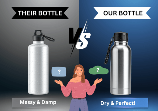 Comparison of two bottles, symbolizing how AI-powered lead generation offers better solutions.