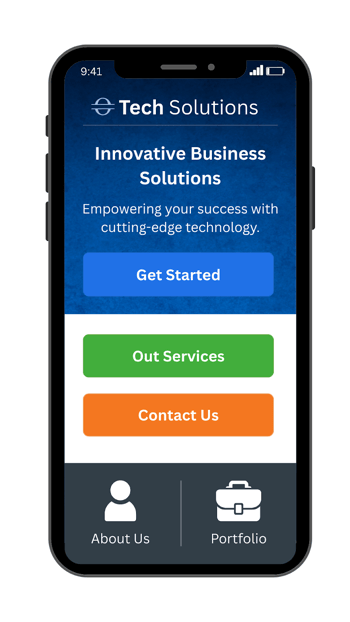 Mobile-optimized website design highlighting what makes a website great in terms of accessibility.