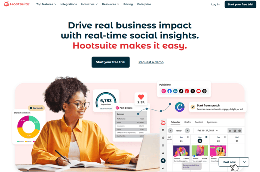  Hootsuite’s real-time social insights platform, helping businesses improve their social media performance.