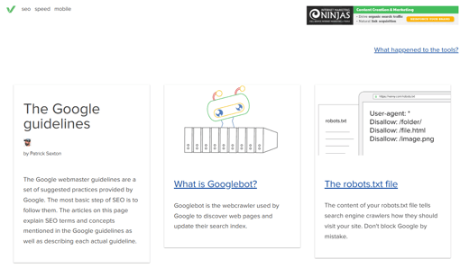  Varvy explaining SEO basics, Googlebot, and robots.txt for better search engine optimization.