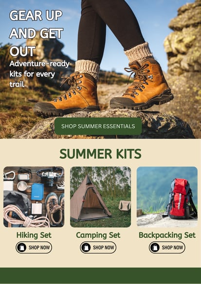 Back-to-school promo with backpack and supplies, representing educational seasonal marketing strategies.