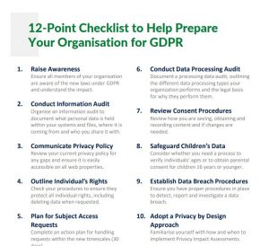 12-Point Checklist for GDPR