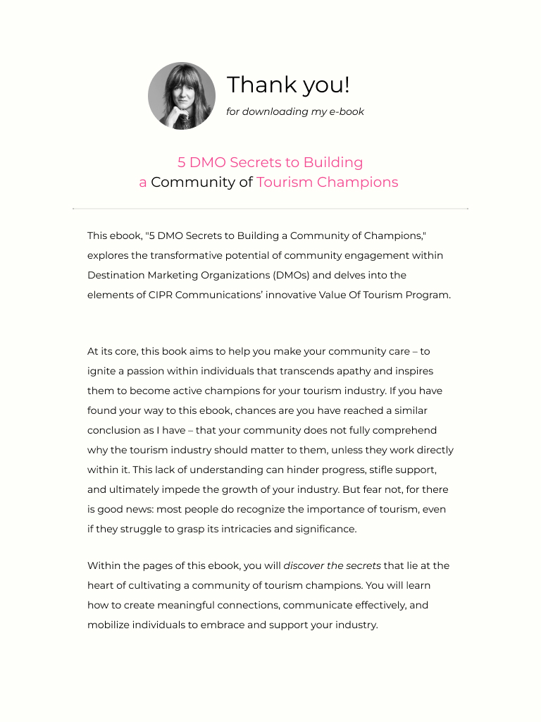 DMO Promotional Page
