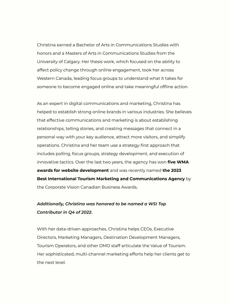 DMO Promotional Page